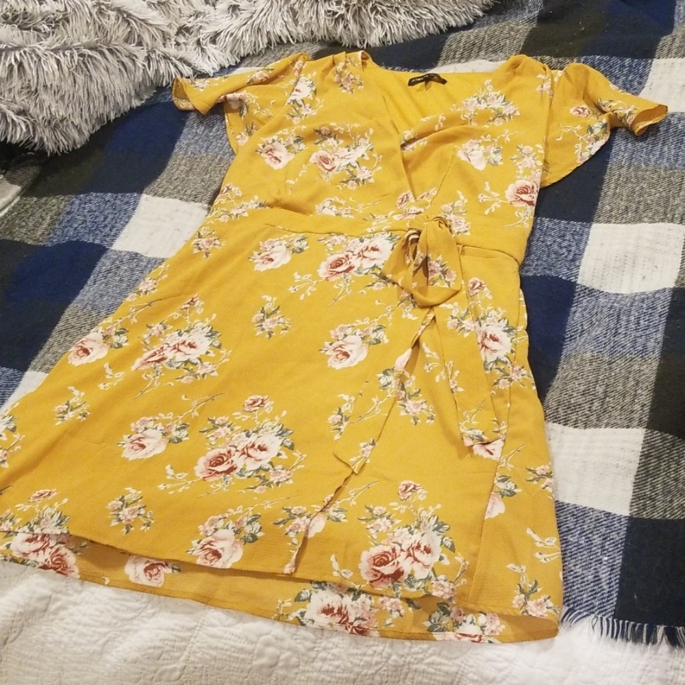 Faux wrap dress